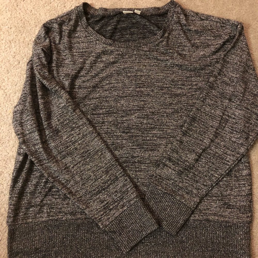 Gap black and silver tinsel sweater